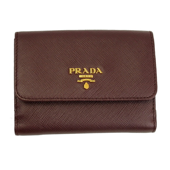 Prada Pink Granato Wallet Cal Peta Multi Leather Saffiano - Picture 1 of 4